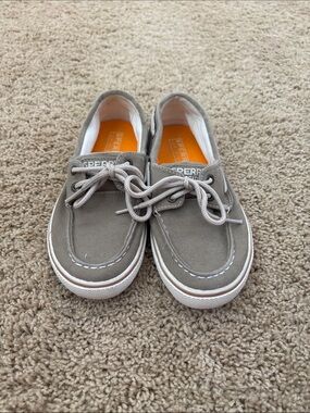 Sperry Kids Taupe Canvas Boat Sneakers